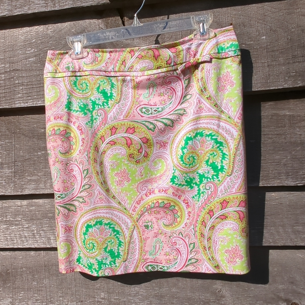 🩸SALE $5 🩸Good Clothes Multi Color Paisley Design Mini Skirt 8 Petite